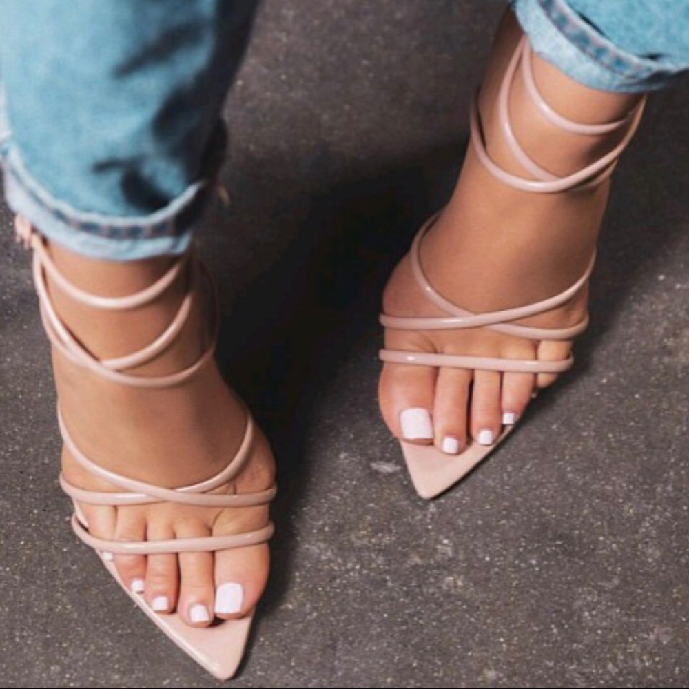Nude high heel sandal